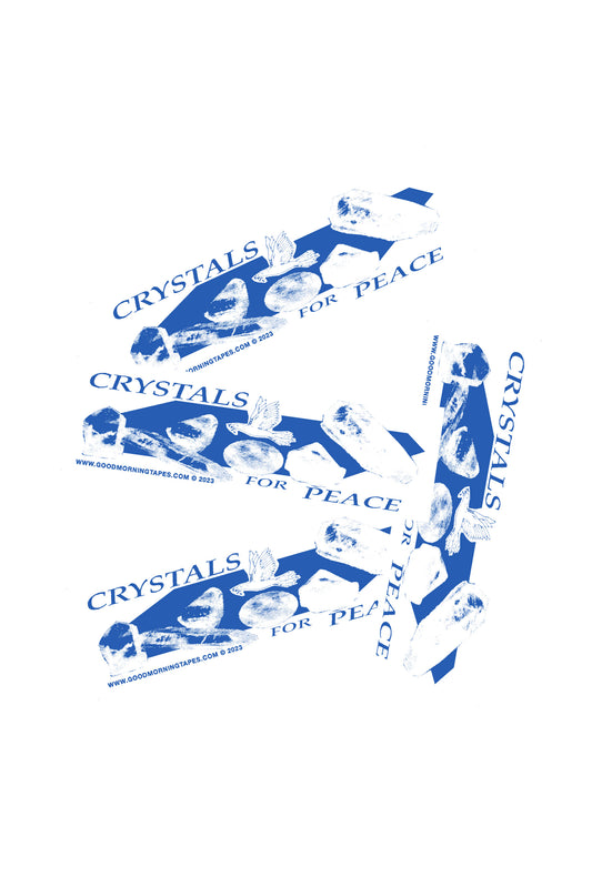 Crystals For Peace Sticker - White