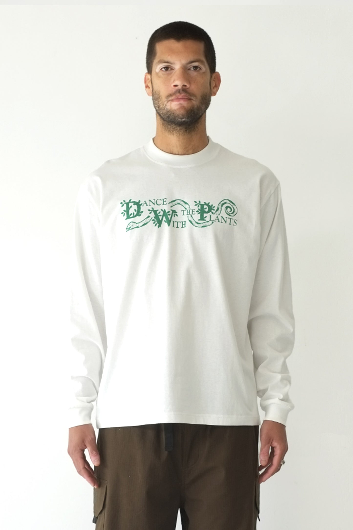 Dance With The Plants LS Tee - White