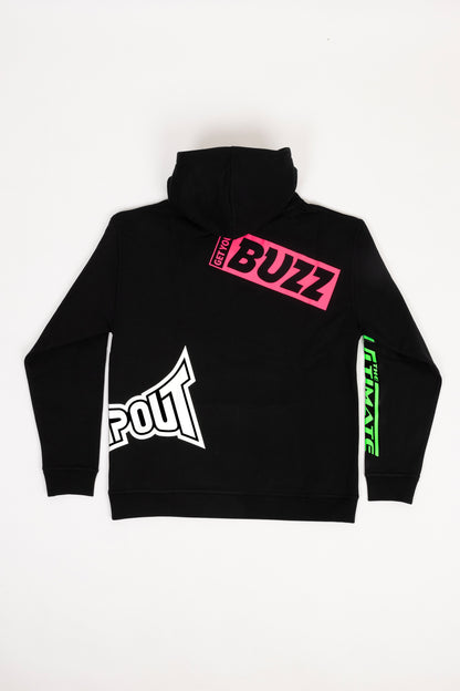 Trip Out Fleece Pullover Hood – Acid Black