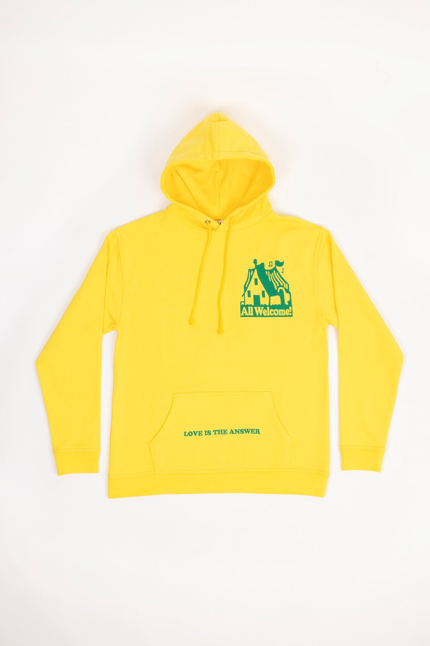 Love is The Answer Fleece Pullover Hood – Sunshine