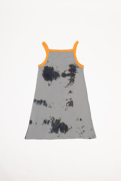 Trip Out Stretch Cotton Dress – Smoke Tie Dye