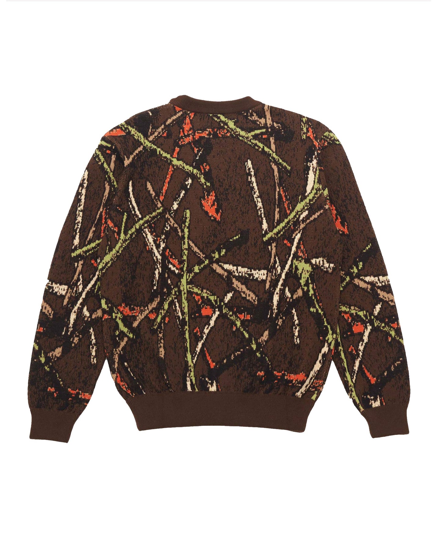 Crewneck Knit Sweater - Stick Camo