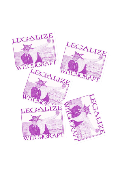 Legalize Witchcraft Sticker - White