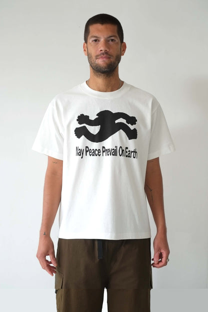 Peter Sutherland May Peace Prevail SS Tee - White