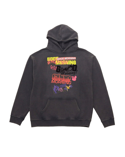 Multi Logo Fleece Hoodie - Sulphur Black