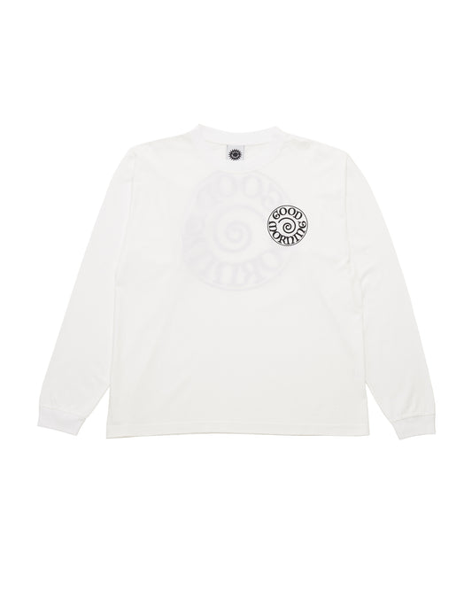 Spiral Logo LS Tee - White