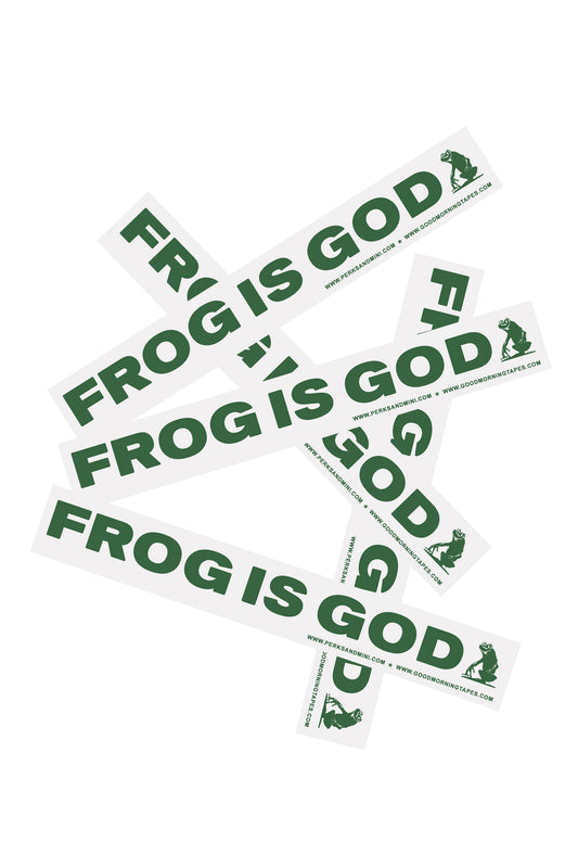 Frog is God Sticker - White