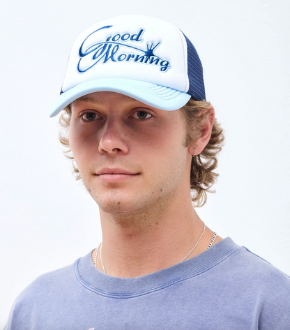 Sparkle Trucker Cap - White/Blue