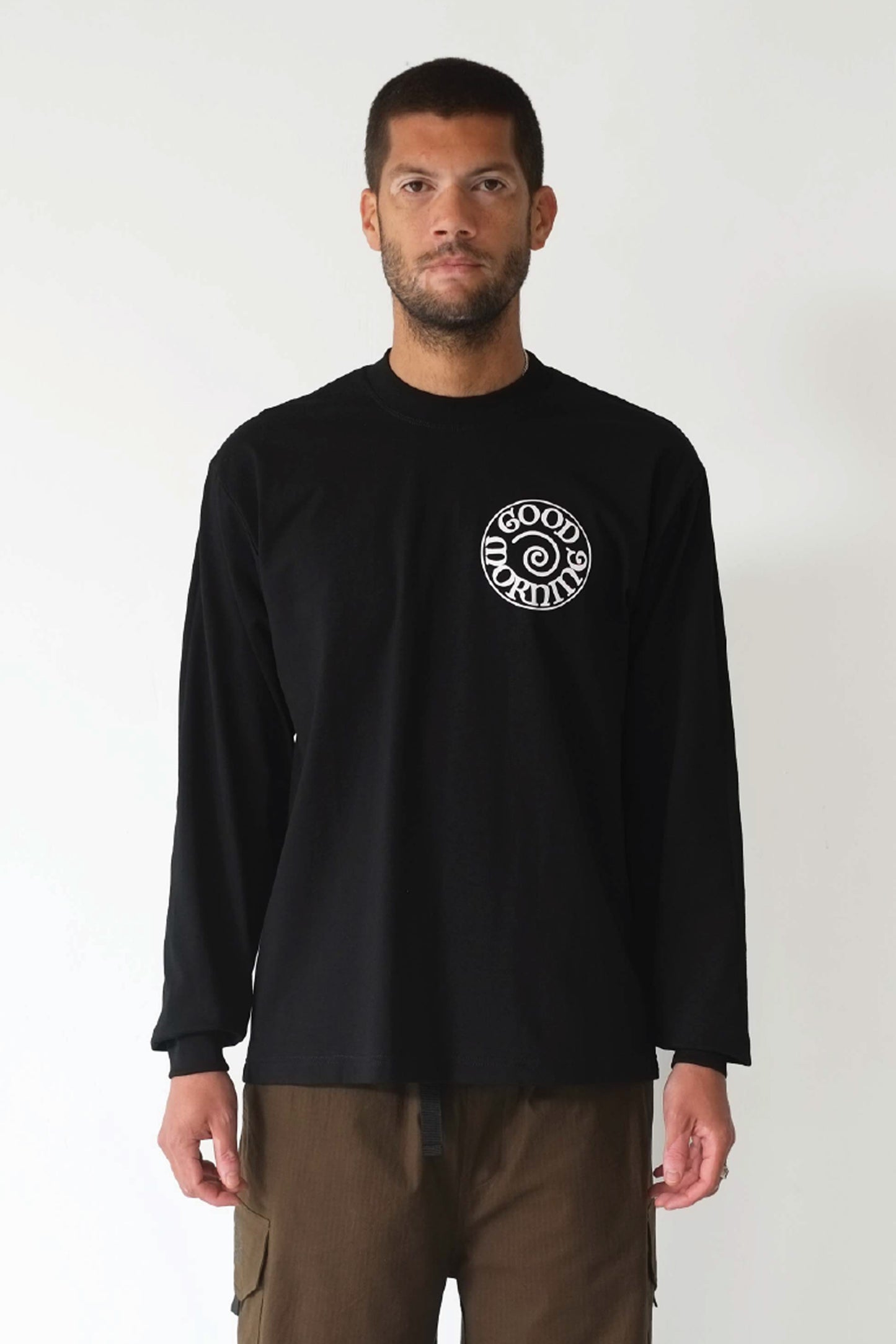 Spiral Logo LS Tee - Black