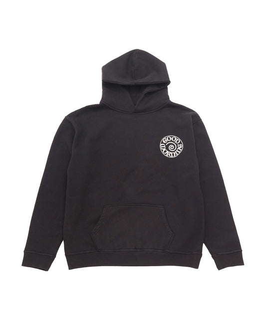 Spiral Logo Fleece Hoodie - Black