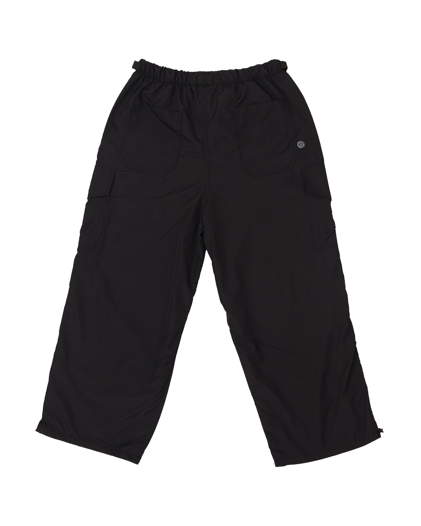 Wide Leg Ripstop Cargo Pant - Black